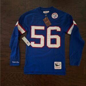 Mitchell & Ness Jersey Throwback Lawrence Taylor #56 Blue Long Sleeve Men S NWT